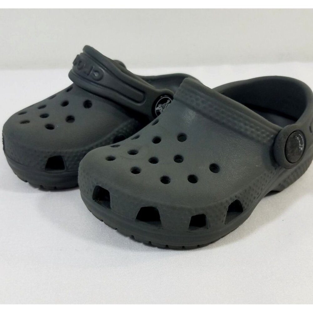 Crocs Toddlers Classic Clogs Gray Size 5 Kids GUC